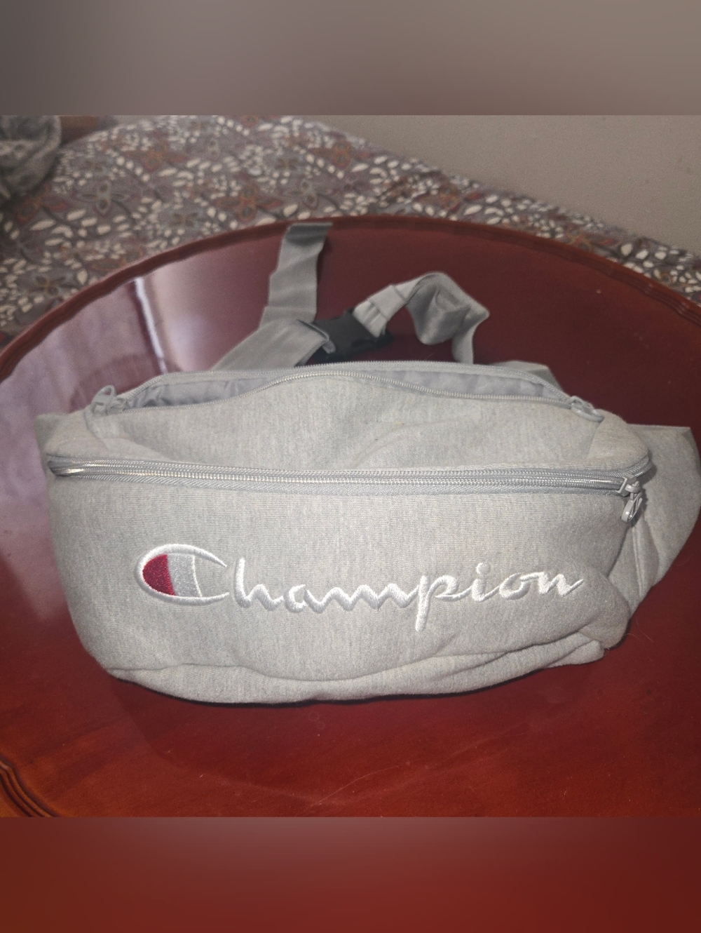 Champion Reverse Weave Crossbody Waist Pack Unisex Fanny Pack Medium Size Grey